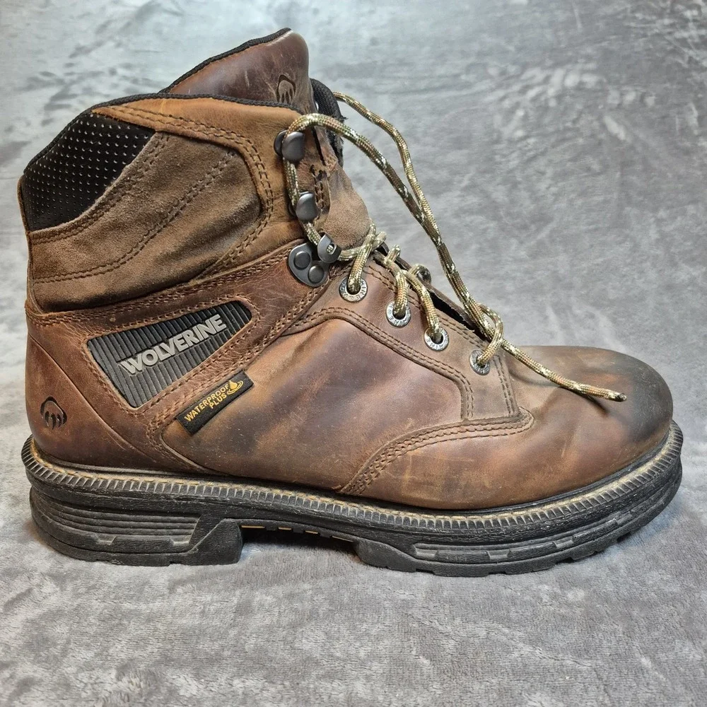 Wolverine Boots Mens 12 Brown Leather Hellcat UltraSpring Waterproof 6